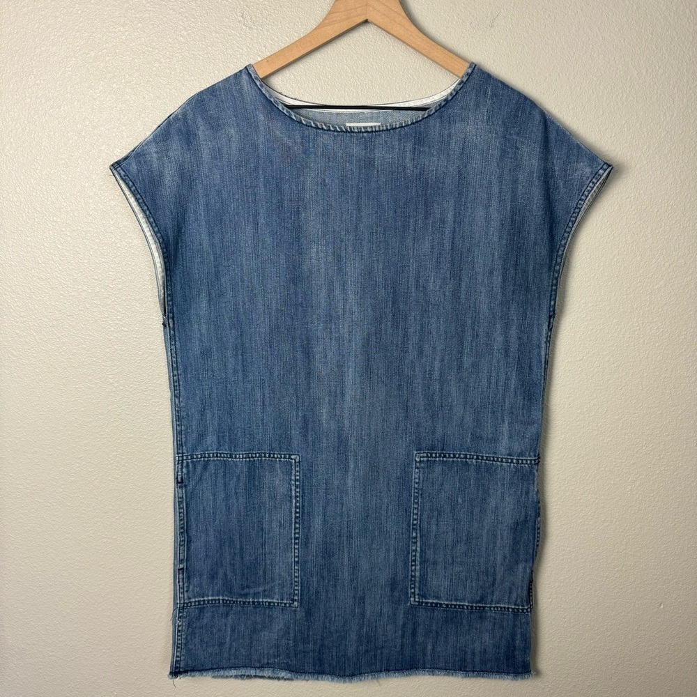 Wilfred Free from Aritzia Nori Shortsleeve Denim Dress